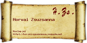 Horvai Zsuzsanna névjegykártya